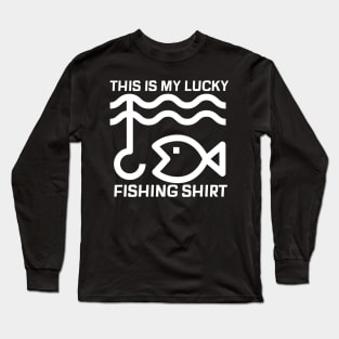 This is my lucky fishing shirt fishing lover Long Sleeve T-Shirt